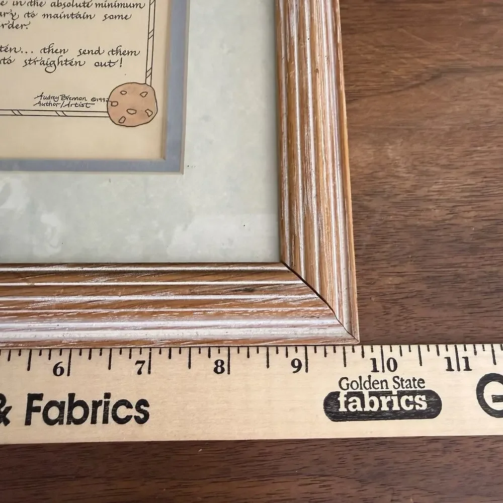 Audrey Brennan Framed Grandparenting Rules PrintFamily Wall Decor 90’s